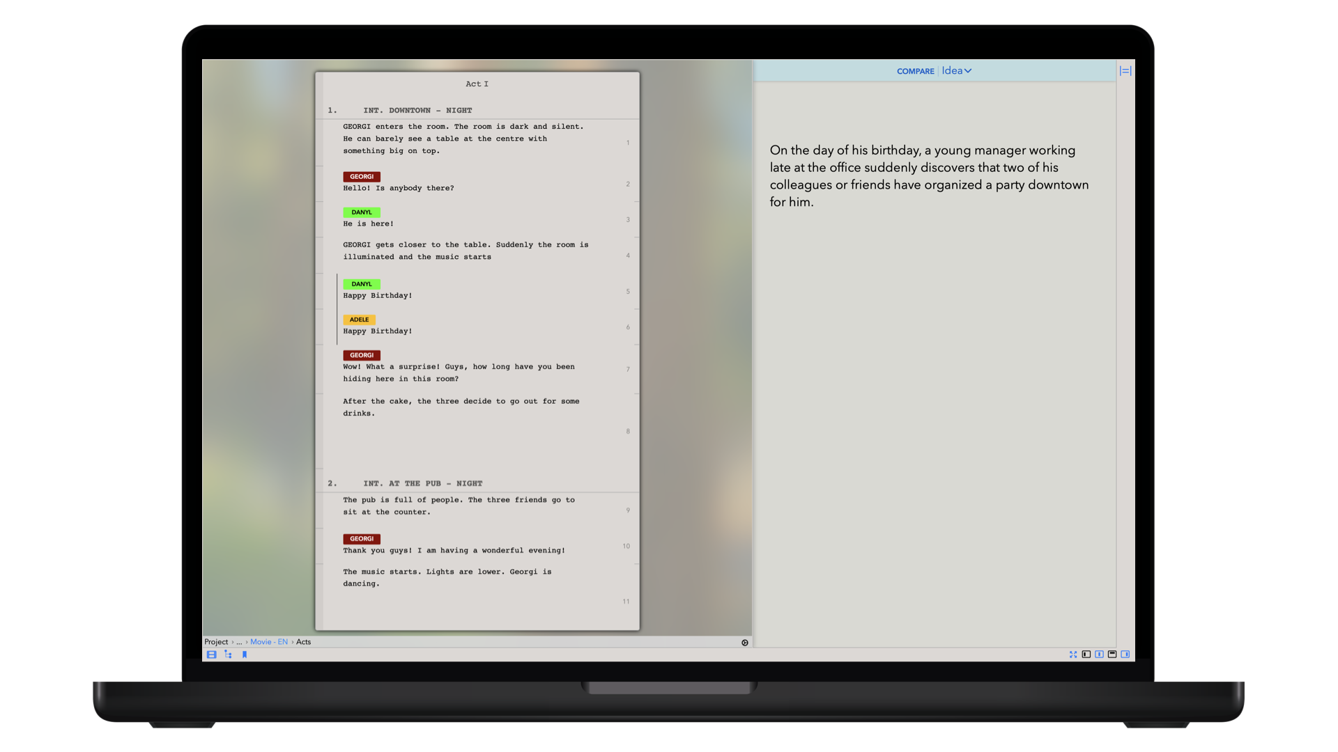 Writing in TwelvePoint using a reference text. - macOS